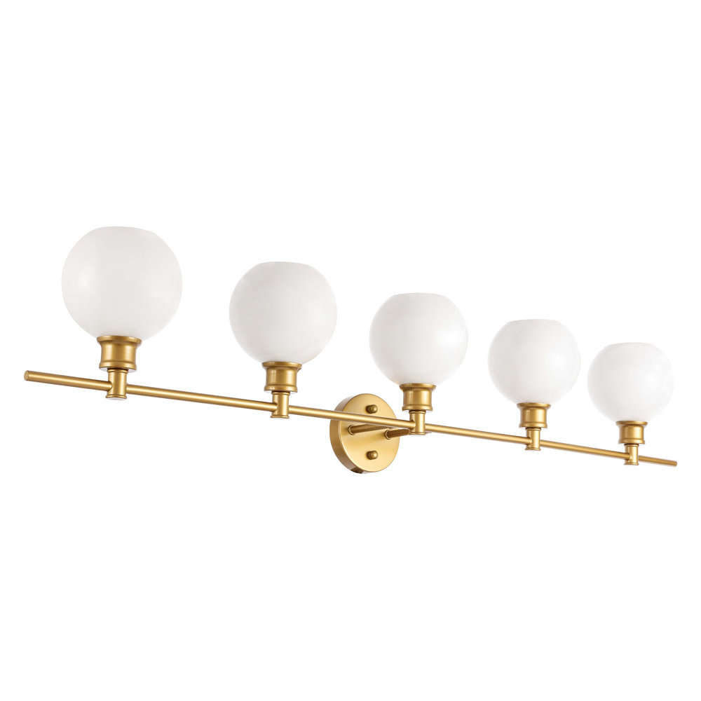 Elegant Wall Sconce - Brass/Matte Glass (LD2327BR)