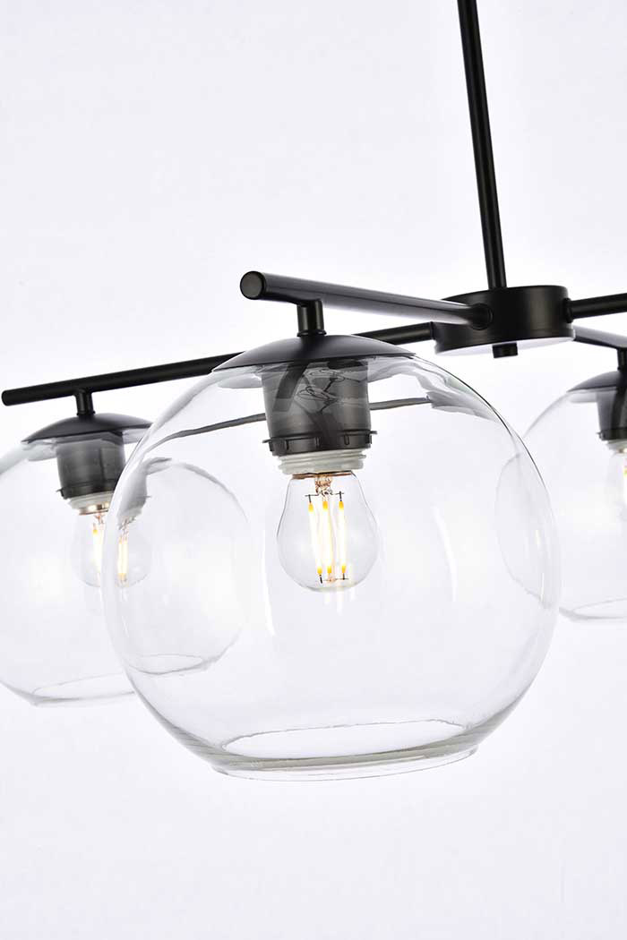 Elegant Opus 4 Lights Pendant - Black (LD2331BK)