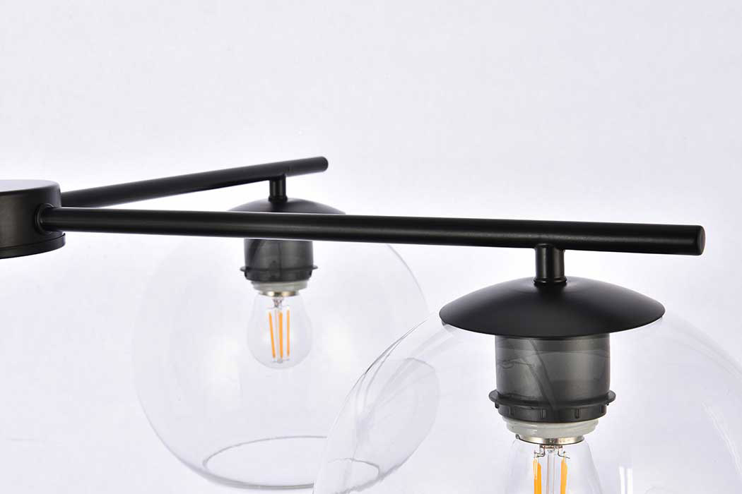 Elegant Opus 4 Lights Pendant - Black (LD2331BK)