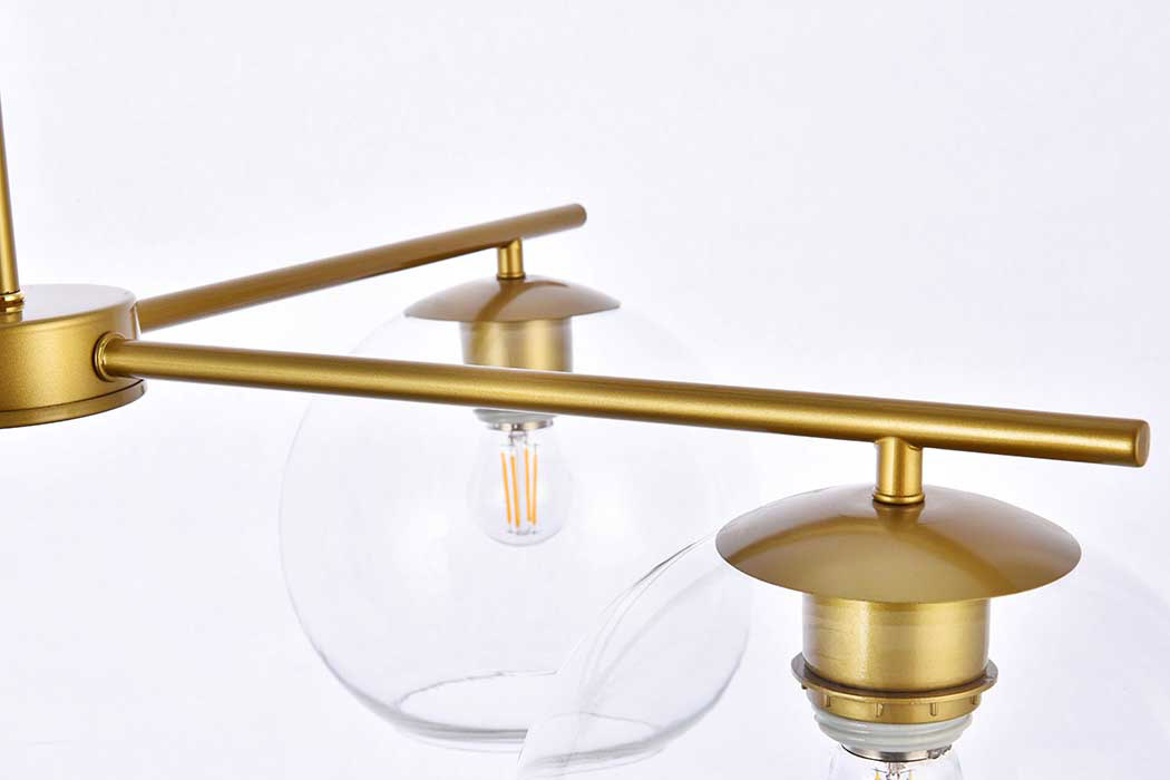 Elegant Opus 4 Lights Pendant - Brass (LD2331BR)