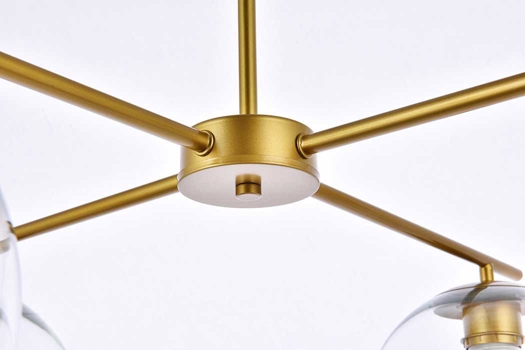 Elegant Opus 4 Lights Pendant - Brass (LD2331BR)