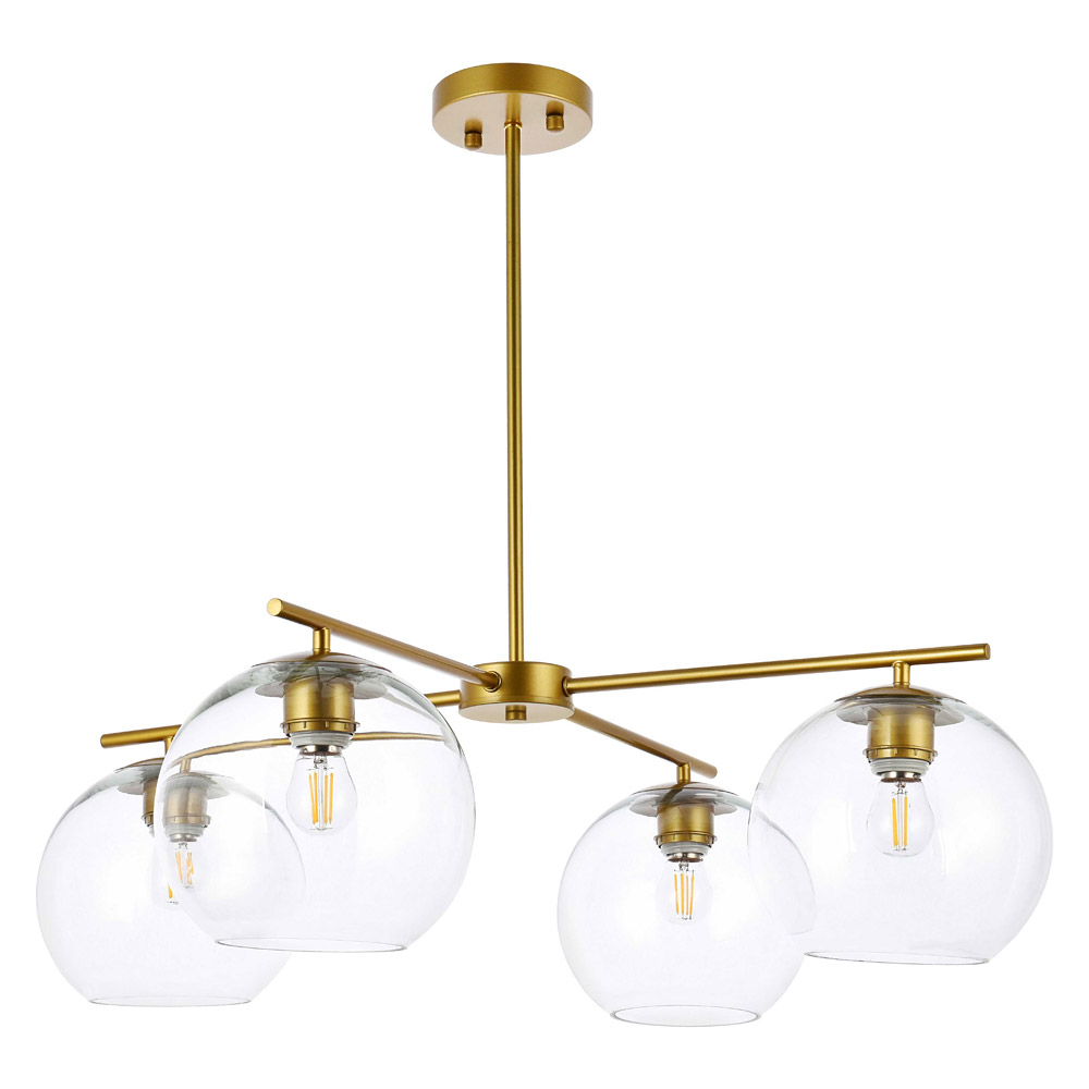 Elegant Opus 4 Lights Pendant - Brass (LD2331BR)