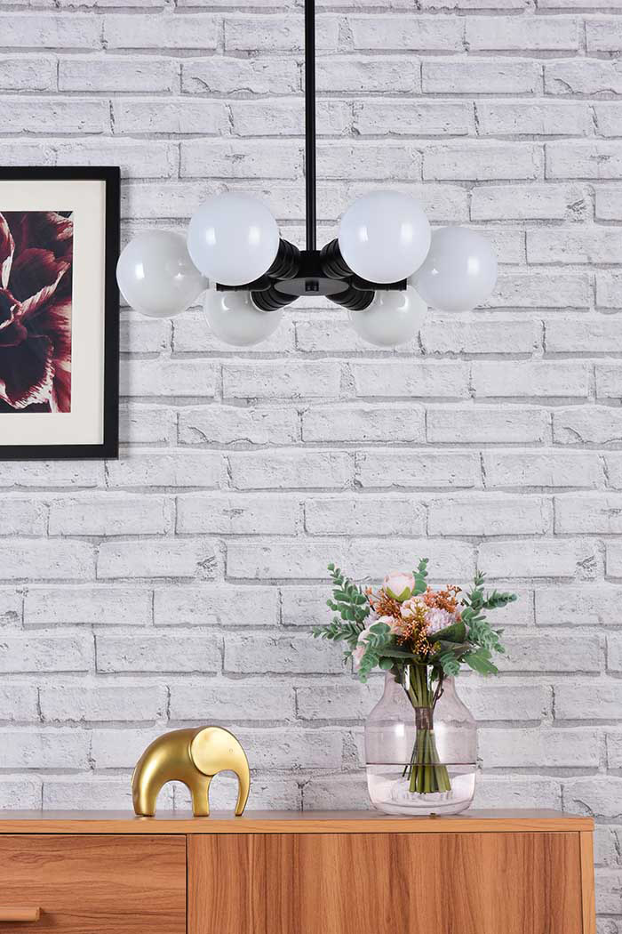 Elegant Reyes 6 Lights Pendant - Black (LD2338BK)