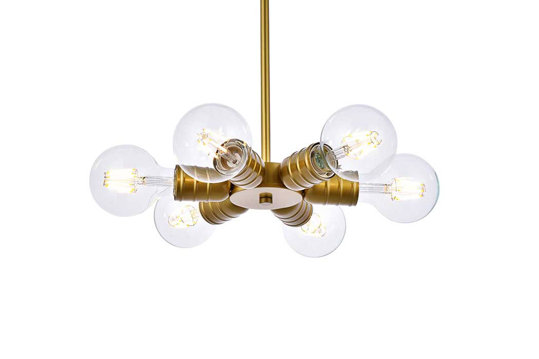 Elegant Reyes 6 Lights Pendant - Brass (LD2338BR)