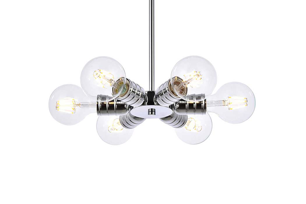 Elegant Reyes 6 Lights Pendant - Chrome (LD2338C)