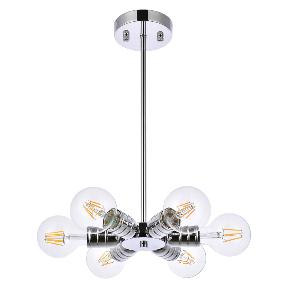 Elegant Reyes 6 Lights Pendant - Chrome (LD2338C)