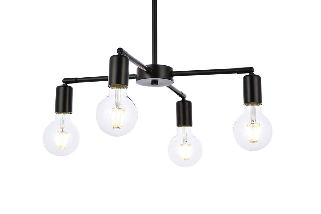 Elegant Cairo 4 Lights Pendant - Black (LD2339BK)