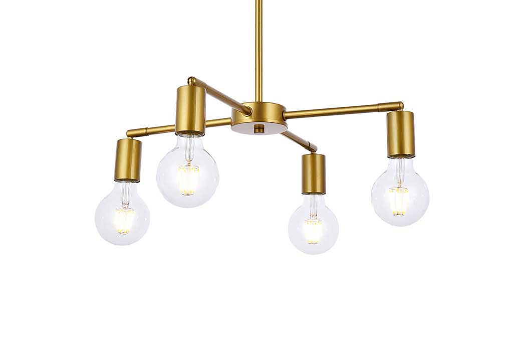 Elegant Cairo 4 Lights Pendant - Brass (LD2339BR)