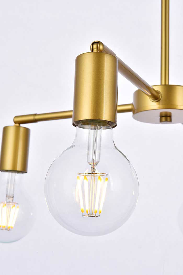 Elegant Cairo 4 Lights Pendant - Brass (LD2339BR)