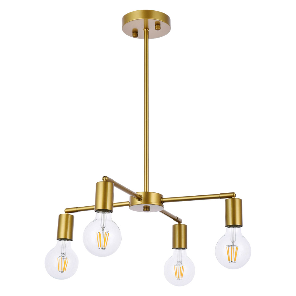 Elegant Cairo 4 Lights Pendant - Brass (LD2339BR)