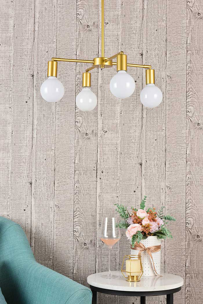 Elegant Cairo 4 Lights Pendant - Brass (LD2339BR)