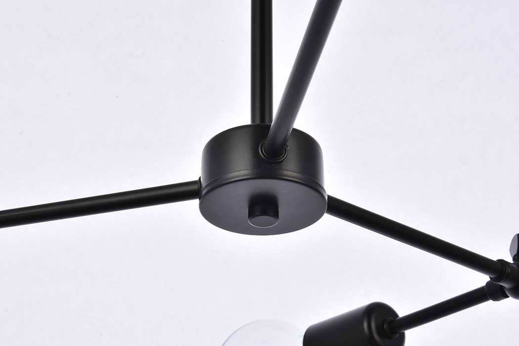 Elegant Furlong 3 Lights Pendant - Black (LD2340BK)