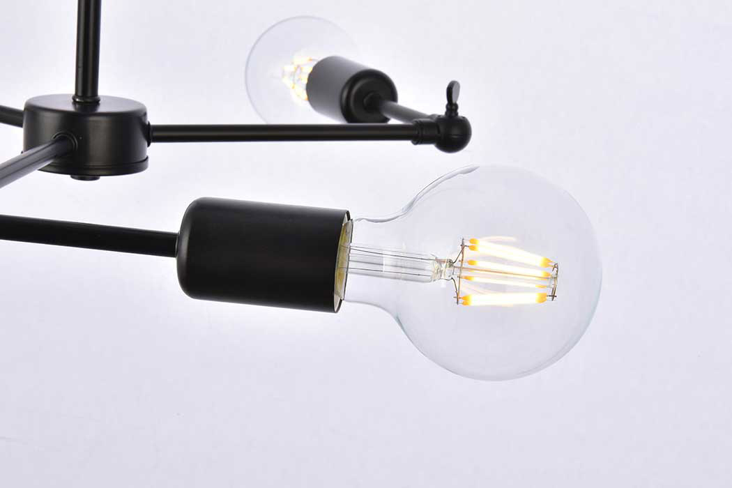 Elegant Furlong 3 Lights Pendant - Black (LD2340BK)