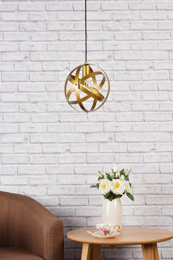 Elegant Celeste 1 Light Pendant - Brass (LD2341BR)