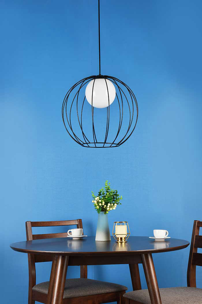 Elegant Wetzel 1 Light Pendant - Black (LD2345BK)