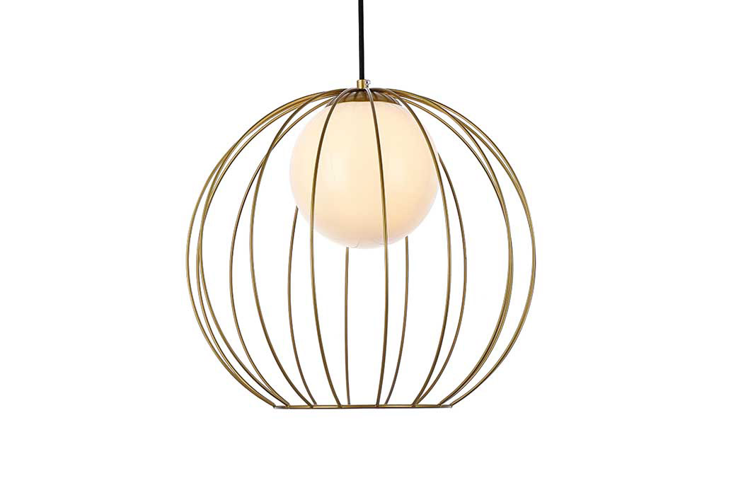 Elegant Wetzel 1 Light Pendant - Brass (LD2345BR)