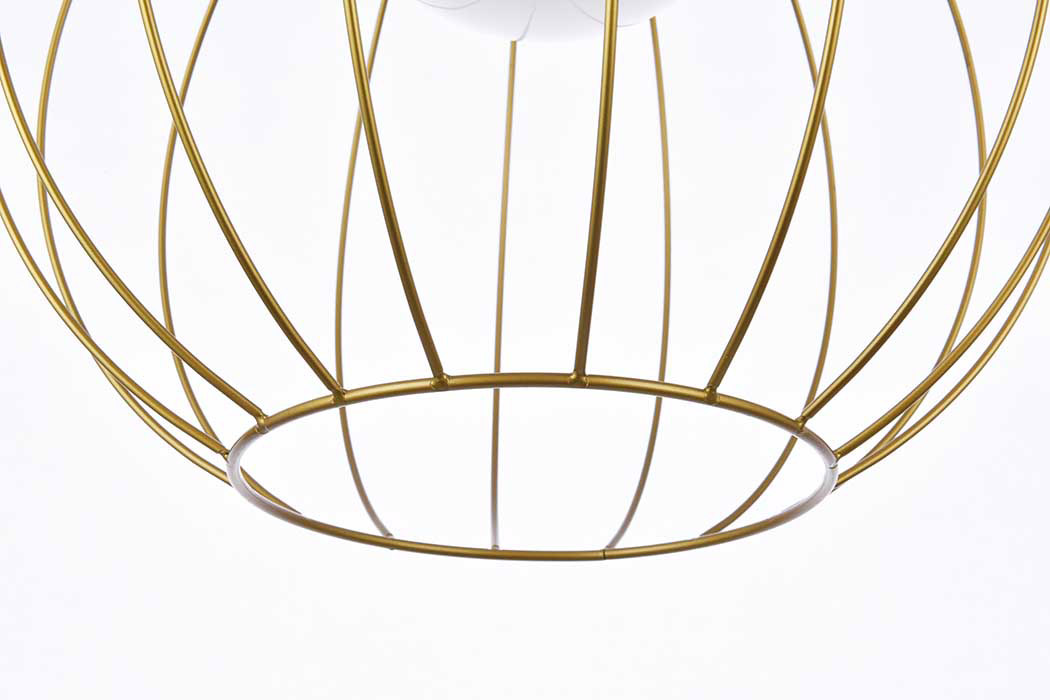 Elegant Wetzel 1 Light Pendant - Brass (LD2345BR)