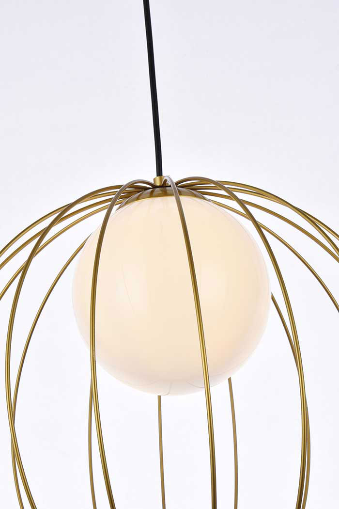 Elegant Wetzel 1 Light Pendant - Brass (LD2345BR)