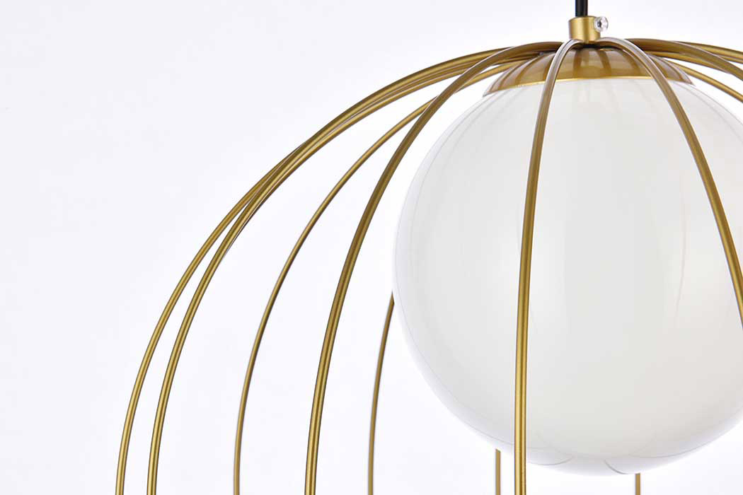 Elegant Wetzel 1 Light Pendant - Brass (LD2345BR)