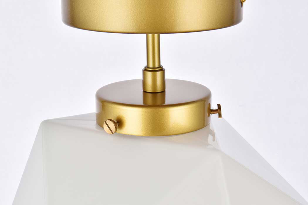 Elegant Lawrence 1 Light Flush Mount - Brass (LD2347BR)