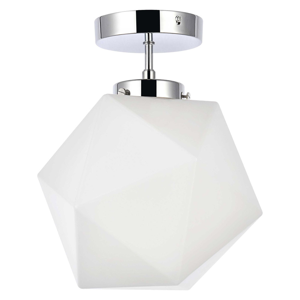 Elegant Lawrence 1 Light Flush Mount - Chrome (LD2347C)