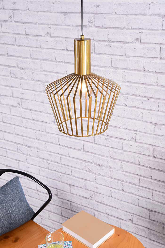 Elegant Pendant Light - Burnished Nickel (LD2414BR)