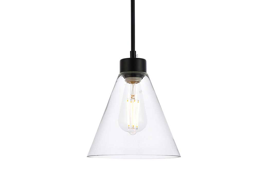 Elegant Mera 1 Light Pendant - Black (LD2501BK)