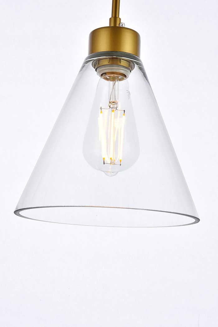 Elegant Mera 1 Light Pendant - Burnished Nickel (LD2501BR)