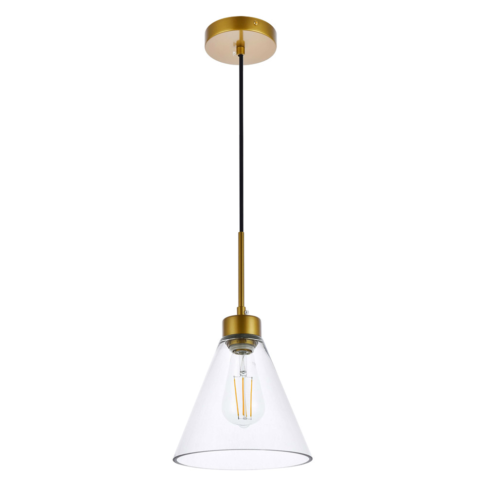 Elegant Mera 1 Light Pendant - Burnished Nickel (LD2501BR)