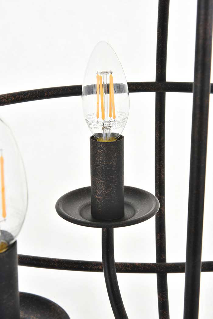 Elegant Octavia 3-Light Pendant - Dark Brown, L 18" (LD4006D18DB)