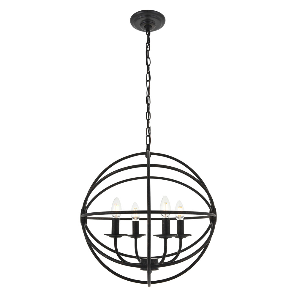 Elegant Octavia 3-Light Pendant - Dark Brown, L 18" (LD4006D18DB)