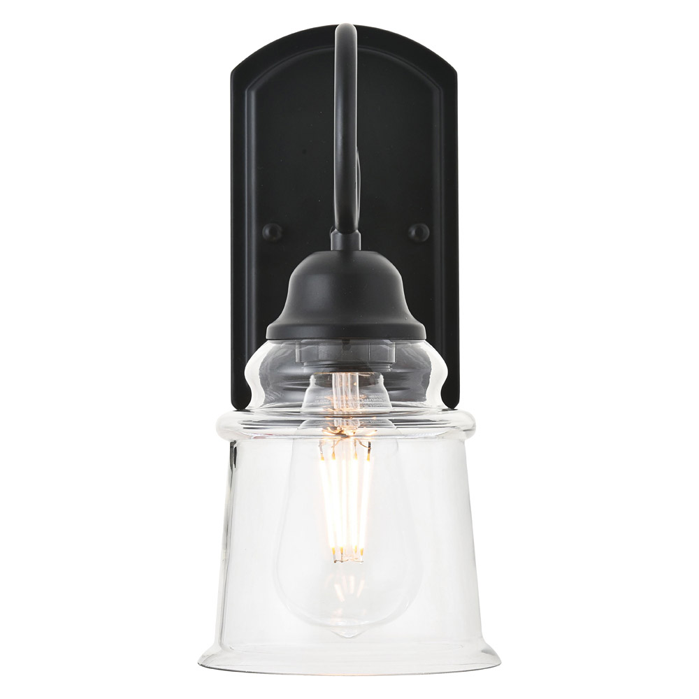 Elegant - Spire 1 Light Wall Sconce (LD4007W5BK)