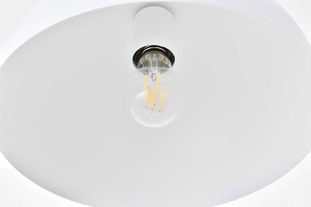 Elegant Forte 1 Light Pendant - White, L 11.8" (LD4022D12WH)