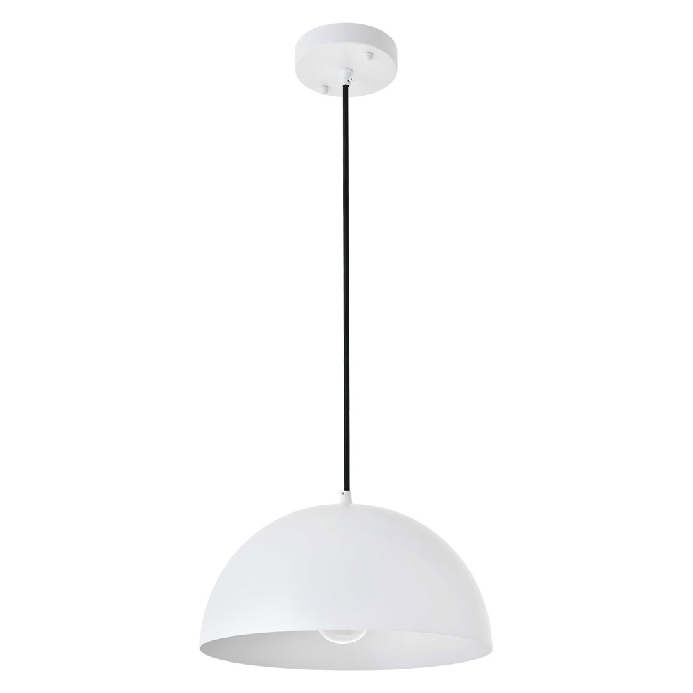 Elegant Forte 1 Light Pendant - White, L 11.8" (LD4022D12WH)