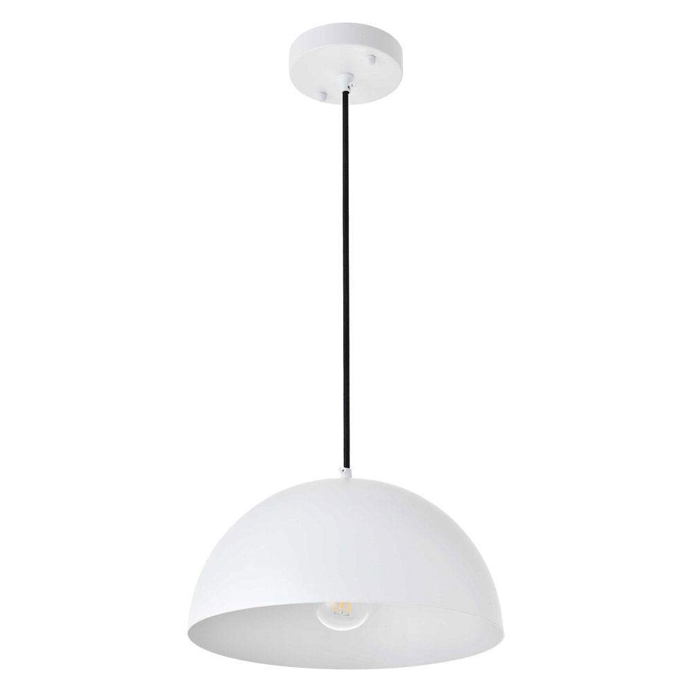 Elegant Forte 1 Light Pendant - White, L 11.8" (LD4022D12WH)