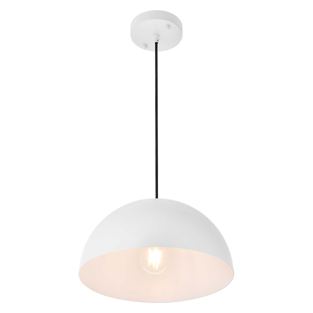 Elegant Forte 1 Light Pendant - White, L 11.8" (LD4022D12WH)