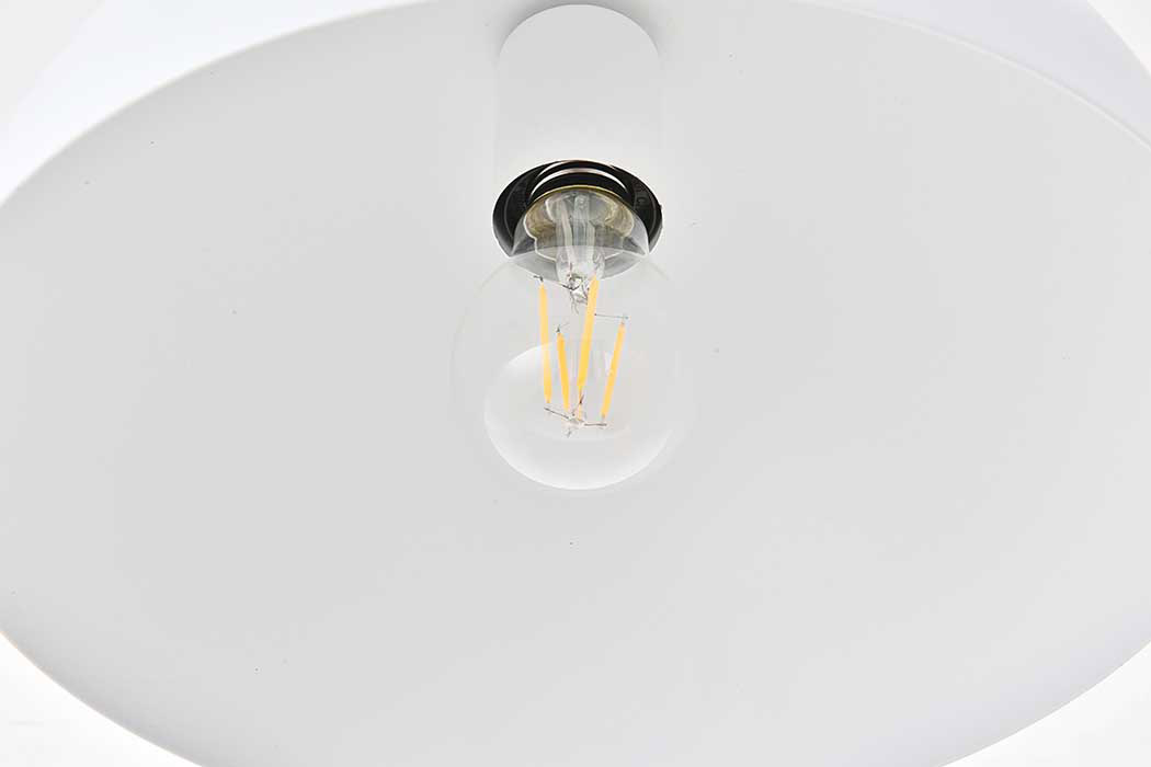 Elegant Forte 1 Light Pendant - White, L 13.8" (LD4023D14WH)