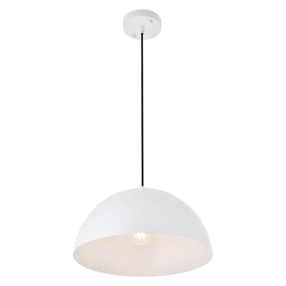 Elegant Forte 1 Light Pendant - White, L 13.8" (LD4023D14WH)