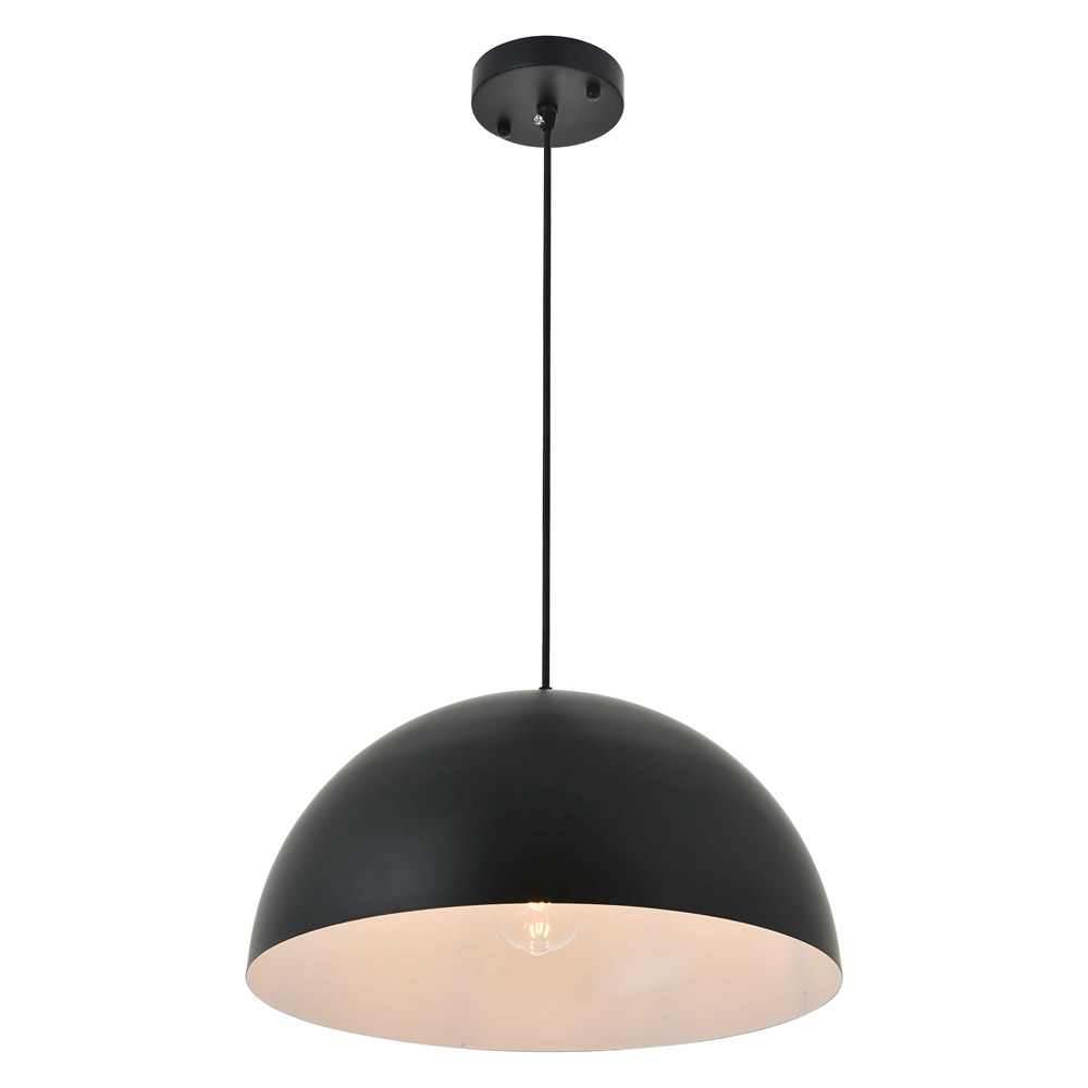 Elegant Forte 1 Light Pendant - Black, L 15.7" (LD4025D16BK)