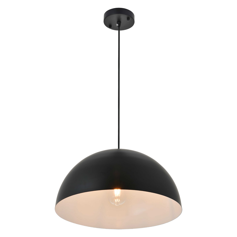 Elegant Forte 1 Light Pendant - Black, L 15.7" (LD4025D16BK)