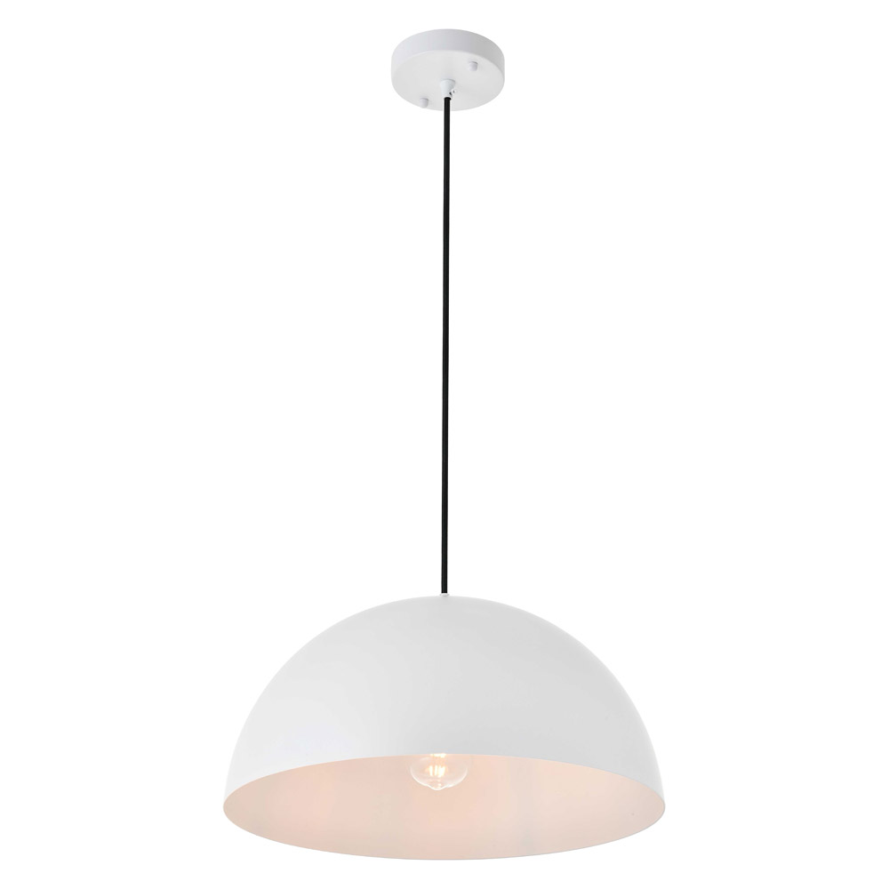 Elegant Forte 1 Light Pendant - White, L 15.7" (LD4025D16WH)