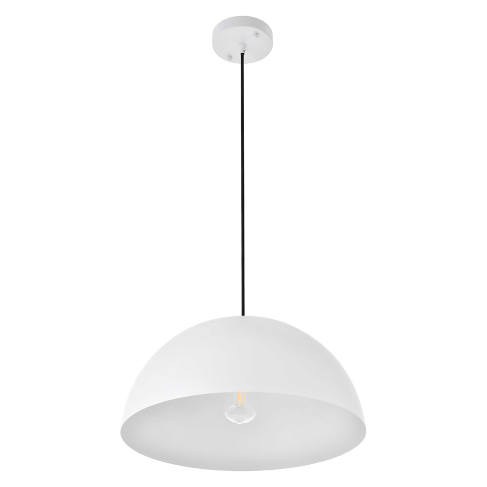 Elegant Forte 1 Light Pendant - White, L 15.7" (LD4025D16WH)