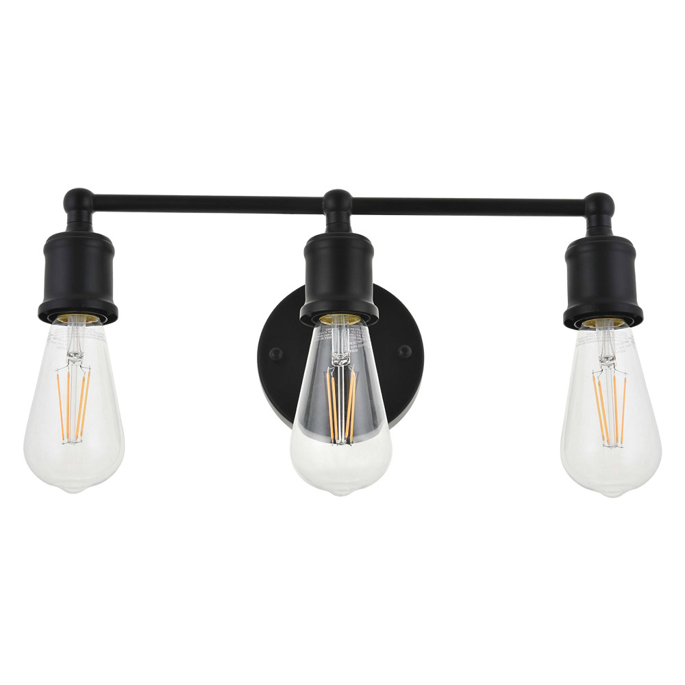 Elegant Serif 5 Lights Wall Sconce - Black, L 15.4" (LD4028W16BK)