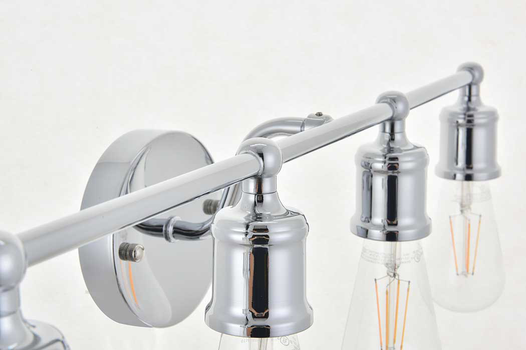 Elegant Serif 5 Lights Wall Sconce - Chrome, L 22.1" (LD4028W22C)