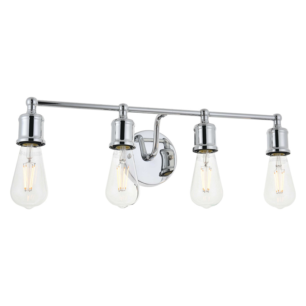 Elegant Serif 5 Lights Wall Sconce - Chrome, L 22.1" (LD4028W22C)