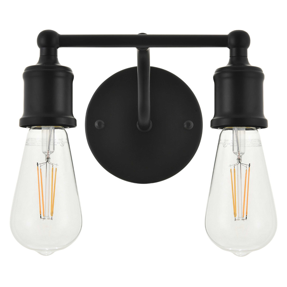 Elegant Serif 5 Lights Wall Sconce - Black, L 8.7" (LD4028W9BK)