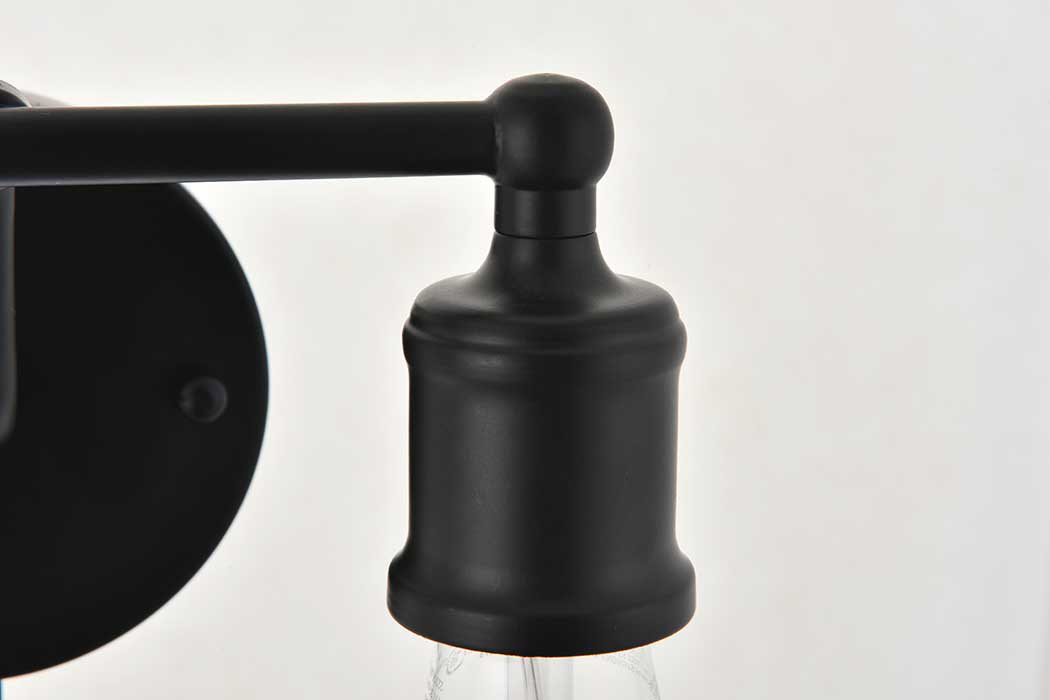 Elegant Serif 5 Lights Wall Sconce - Black, L 8.7" (LD4028W9BK)