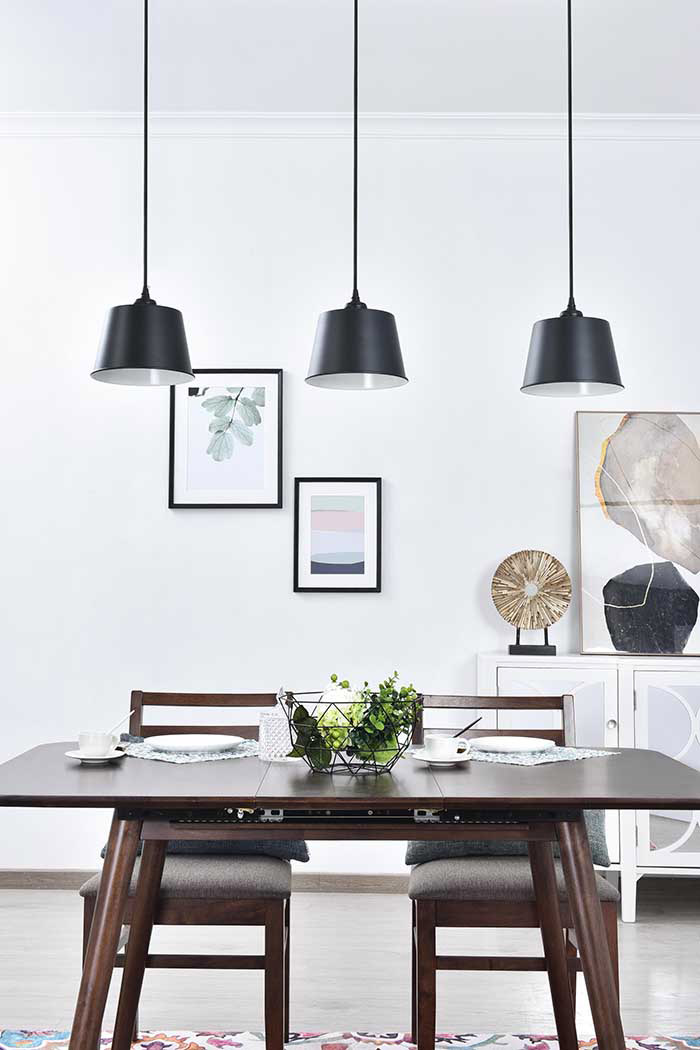 Elegant Nota 3 Light Pendant - Black (LD4057D40BK)