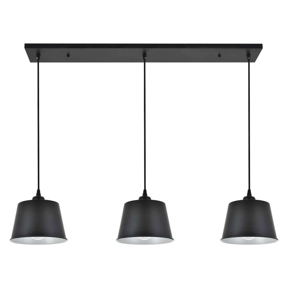 Elegant Nota 3 Light Pendant - Black (LD4057D40BK)