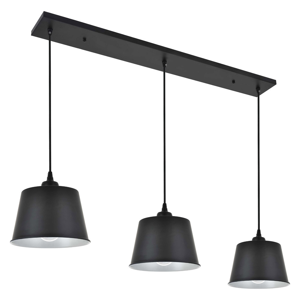 Elegant Nota 3 Light Pendant - Black (LD4057D40BK)